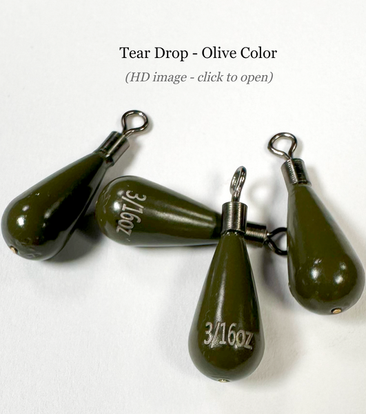 Tungsten Drop Shot Weights - Tear Drop