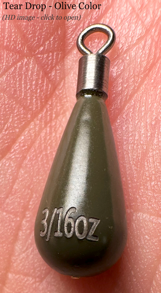 Tungsten Drop Shot Weights - Tear Drop